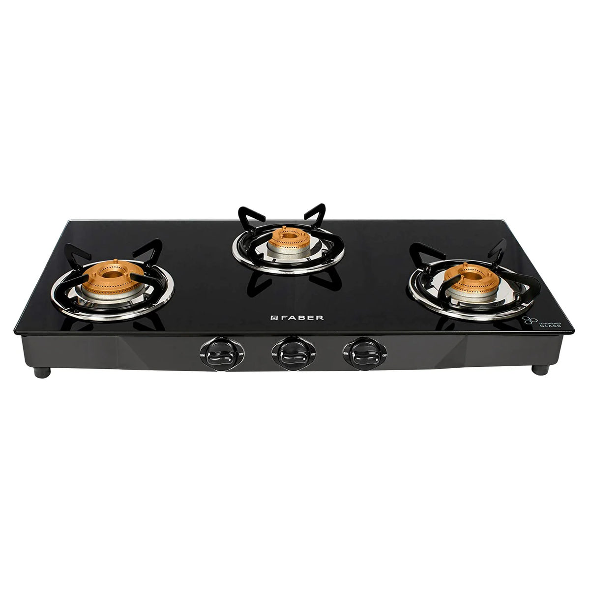 Faber Cooktop Jumbo 3BB BK – 3 Burner Manual Gas Cooktop with Brass Burners & Jumbo Burner | MS Powder Coated Finish-6