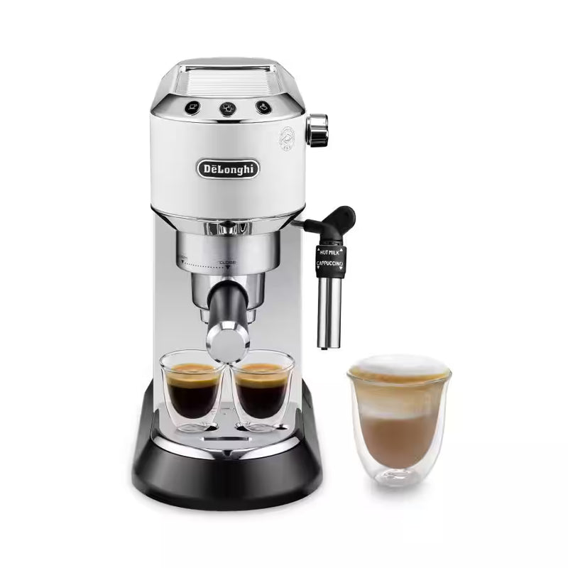 De’Longhi Dedica EC685 Series – Manual Espresso Machine with Cappuccino System, 15 Bar Pressure, Thermoblock Heating (Black, Grey, Red & White)-19