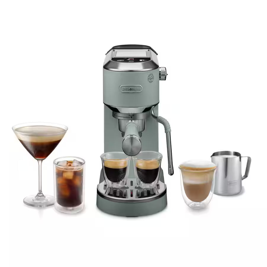 De’Longhi Dedica Duo EC890 Manual Espresso Machine – 15 Bar, Digital Touch, Cold Brew, Steam Wand (Pink / Green / Stainless Steel / White)-28