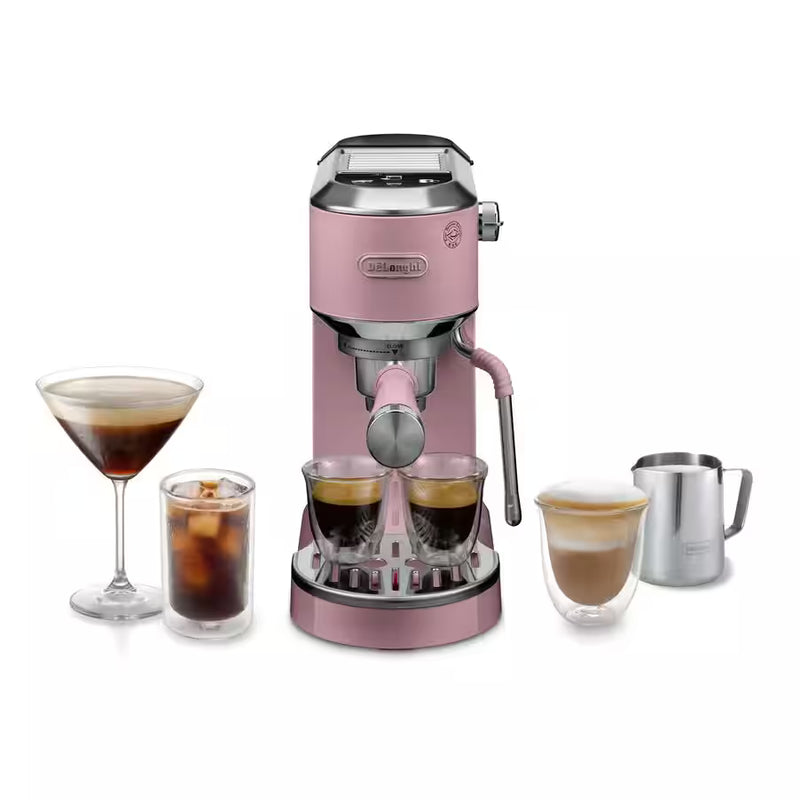 De’Longhi Dedica Duo EC890 Manual Espresso Machine – 15 Bar, Digital Touch, Cold Brew, Steam Wand (Pink / Green / Stainless Steel / White)-19