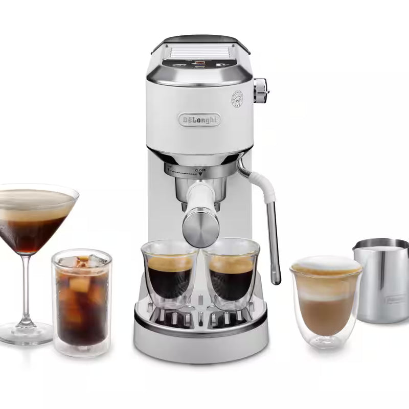 De’Longhi Dedica Duo EC890 Manual Espresso Machine – 15 Bar, Digital Touch, Cold Brew, Steam Wand (Pink / Green / Stainless Steel / White)-10