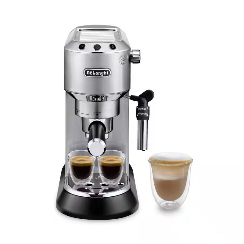 De’Longhi Dedica EC685 Series – Manual Espresso Machine with Cappuccino System, 15 Bar Pressure, Thermoblock Heating (Black, Grey, Red & White)-18