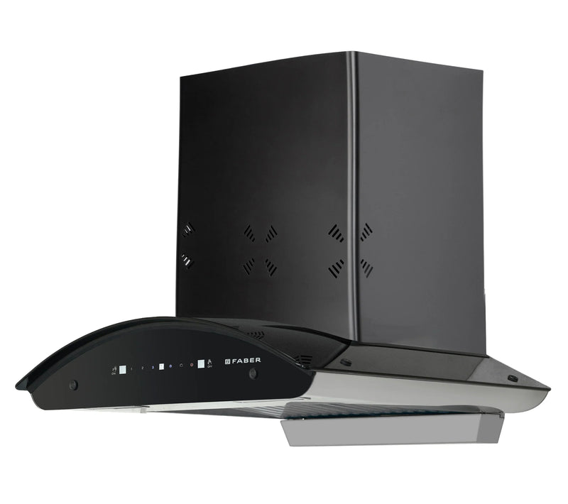 Faber Ellora 3D IN HC SC FL BK 60 cm Wall-Mounted Chimney – 1400 m³/hr Suction, 3D Suction, Heat Auto-Clean & Gesture Control-1