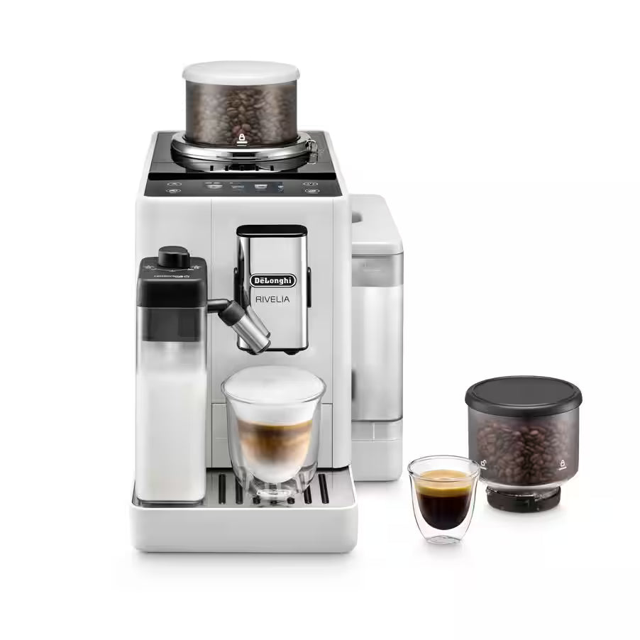De’Longhi Rivelia Automatic Coffee Machine (EXAM440.55 Series) – 18+ One-Touch Drinks, Dual Bean Hoppers & LatteCrema System (Black/Grey/White)-3