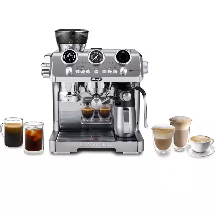De’Longhi La Specialista Maestro EC9885.M – Manual Espresso Machine with Grinder, Smart Tamping Station, Cold Brew & LatteArt Steam Wand (Premium Metal Finish)-1