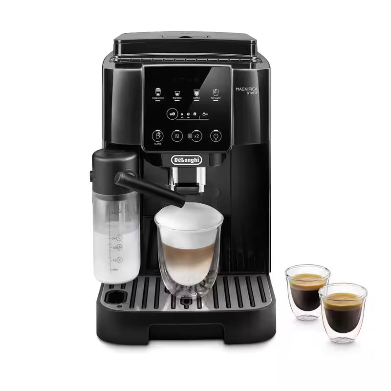 De’Longhi Magnifica Start ECAM 220.60.B – Automatic Coffee Machine with LatteCrema, 4 One-Touch Drinks & Grinder (Black)-1