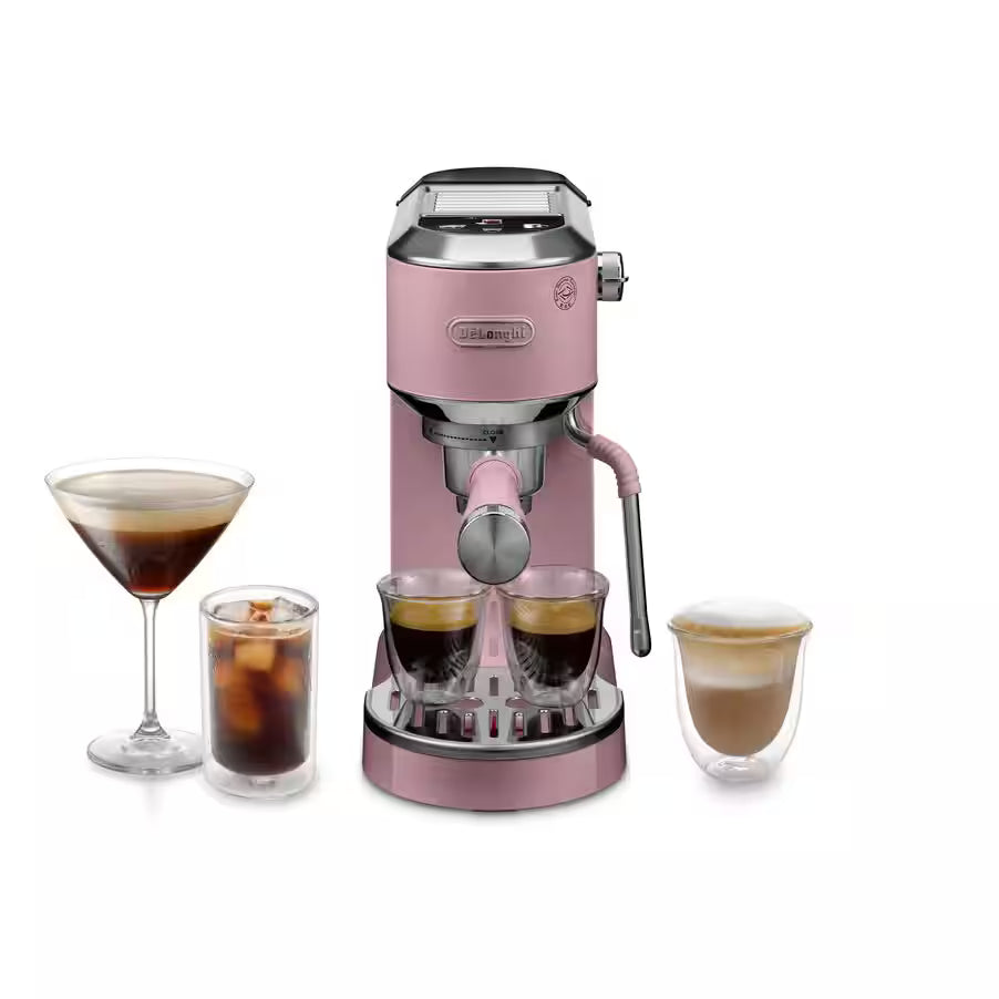 De’Longhi Dedica Duo EC890 Manual Espresso Machine – 15 Bar, Digital Touch, Cold Brew, Steam Wand (Pink / Green / Stainless Steel / White)-20