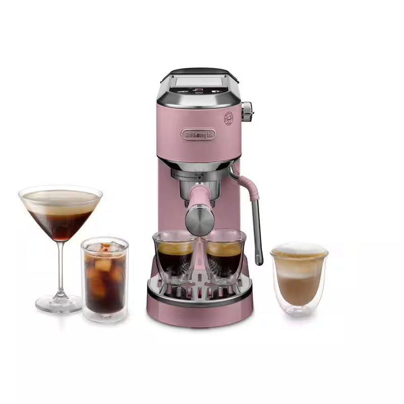 De’Longhi Dedica Duo EC890 Manual Espresso Machine – 15 Bar, Digital Touch, Cold Brew, Steam Wand (Pink / Green / Stainless Steel / White)-20