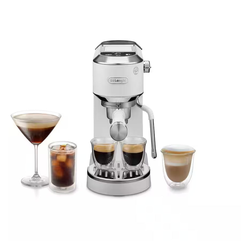 De’Longhi Dedica Duo EC890 Manual Espresso Machine – 15 Bar, Digital Touch, Cold Brew, Steam Wand (Pink / Green / Stainless Steel / White)-11