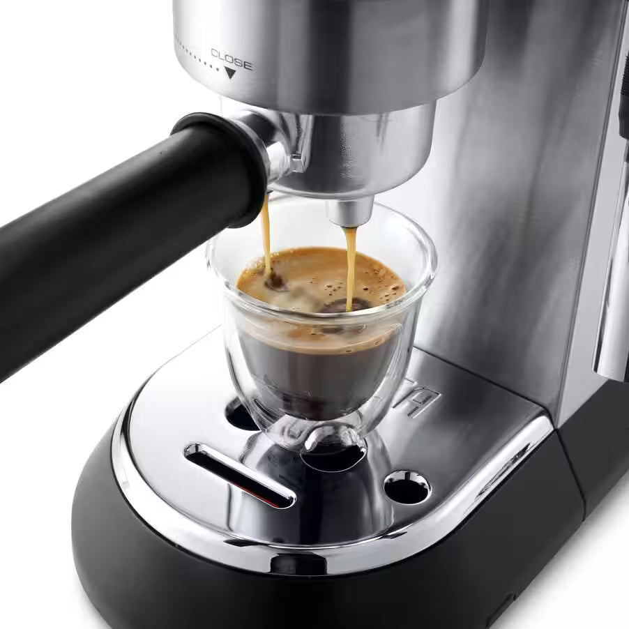 De’Longhi Dedica EC685 Series – Manual Espresso Machine with Cappuccino System, 15 Bar Pressure, Thermoblock Heating (Black, Grey, Red & White)-13
