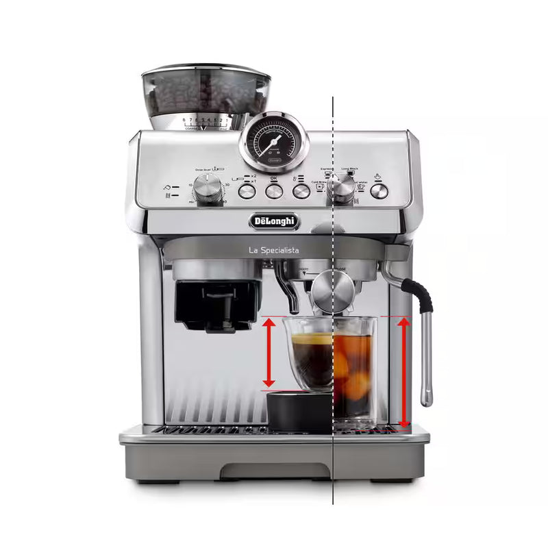 De’Longhi La Specialista Arte Evo EC9255.M – Manual Espresso Machine with Grinder, Cold Brew & Barista Kit (Metal Finish)-2
