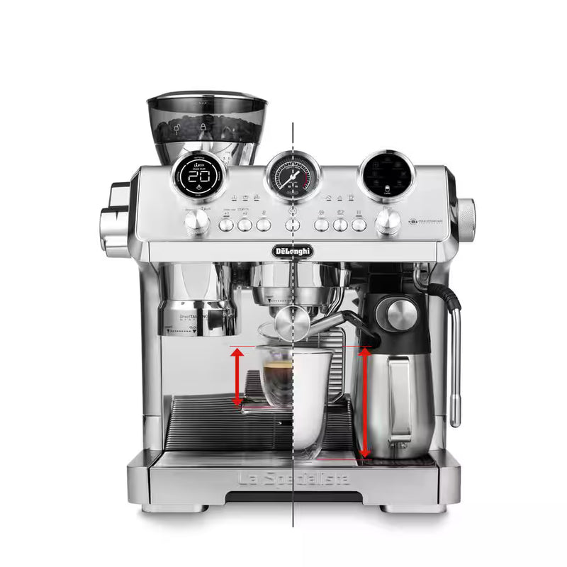 De’Longhi La Specialista Maestro EC9885.M – Manual Espresso Machine with Grinder, Smart Tamping Station, Cold Brew & LatteArt Steam Wand (Premium Metal Finish)-2