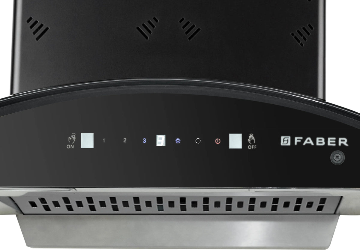 Faber Ellora 3D IN HC SC FL BK 60 cm Wall-Mounted Chimney – 1400 m³/hr Suction, 3D Suction, Heat Auto-Clean & Gesture Control-4
