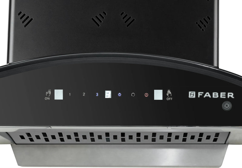 Faber Ellora 3D IN HC SC FL BK 60 cm Wall-Mounted Chimney – 1400 m³/hr Suction, 3D Suction, Heat Auto-Clean & Gesture Control-4