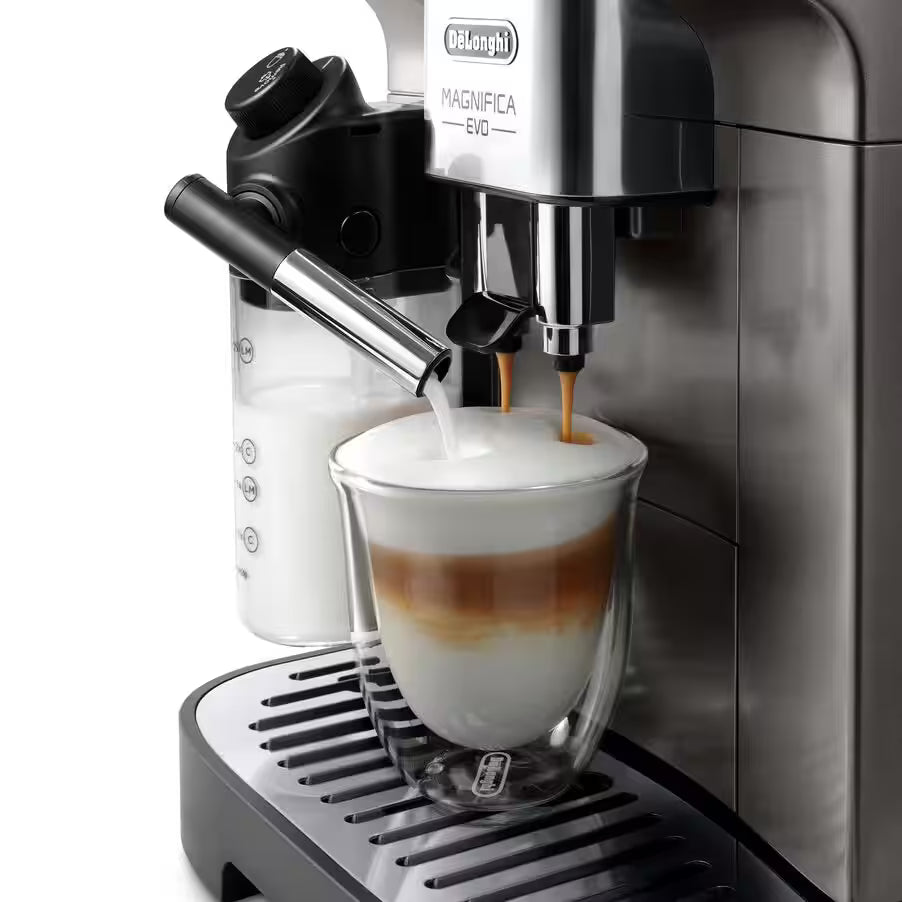 De’Longhi Magnifica Evo ECAM290.81.TB – Automatic Coffee Machine with LatteCrema, 7 One-Touch Drinks & Grinder (Titanium)-3