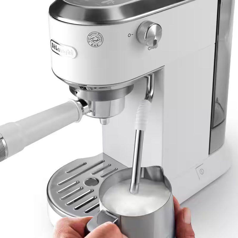 De’Longhi Dedica Duo EC890 Manual Espresso Machine – 15 Bar, Digital Touch, Cold Brew, Steam Wand (Pink / Green / Stainless Steel / White)-12