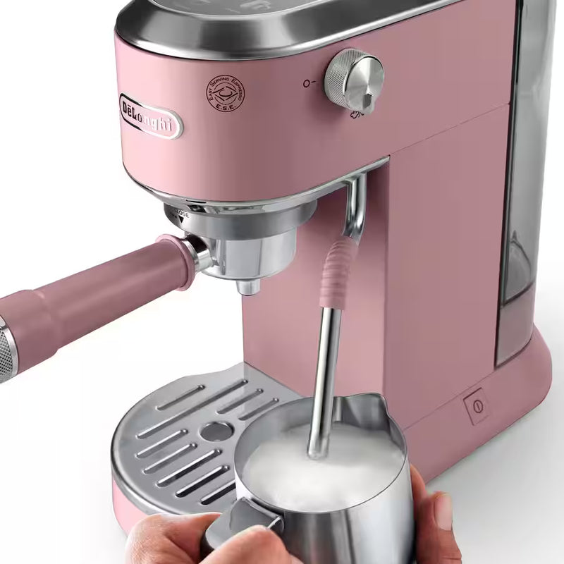De’Longhi Dedica Duo EC890 Manual Espresso Machine – 15 Bar, Digital Touch, Cold Brew, Steam Wand (Pink / Green / Stainless Steel / White)-22