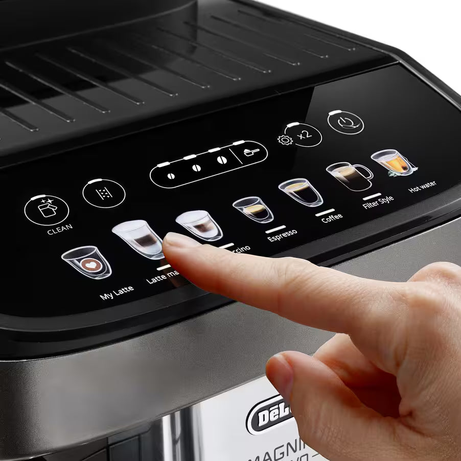 De’Longhi Magnifica Evo ECAM290.81.TB – Automatic Coffee Machine with LatteCrema, 7 One-Touch Drinks & Grinder (Titanium)-4