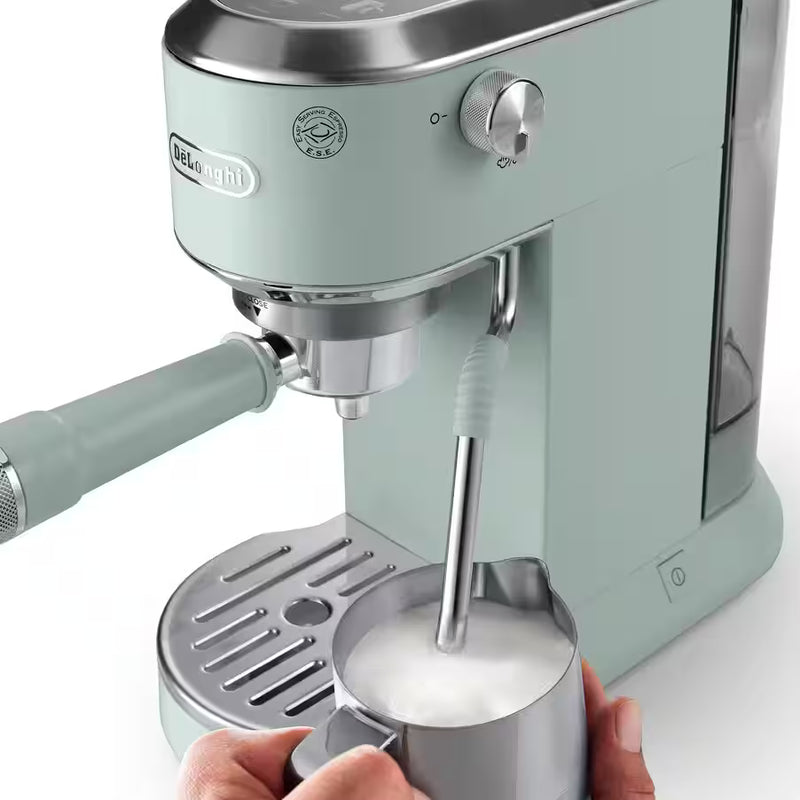 De’Longhi Dedica Duo EC890 Manual Espresso Machine – 15 Bar, Digital Touch, Cold Brew, Steam Wand (Pink / Green / Stainless Steel / White)-31