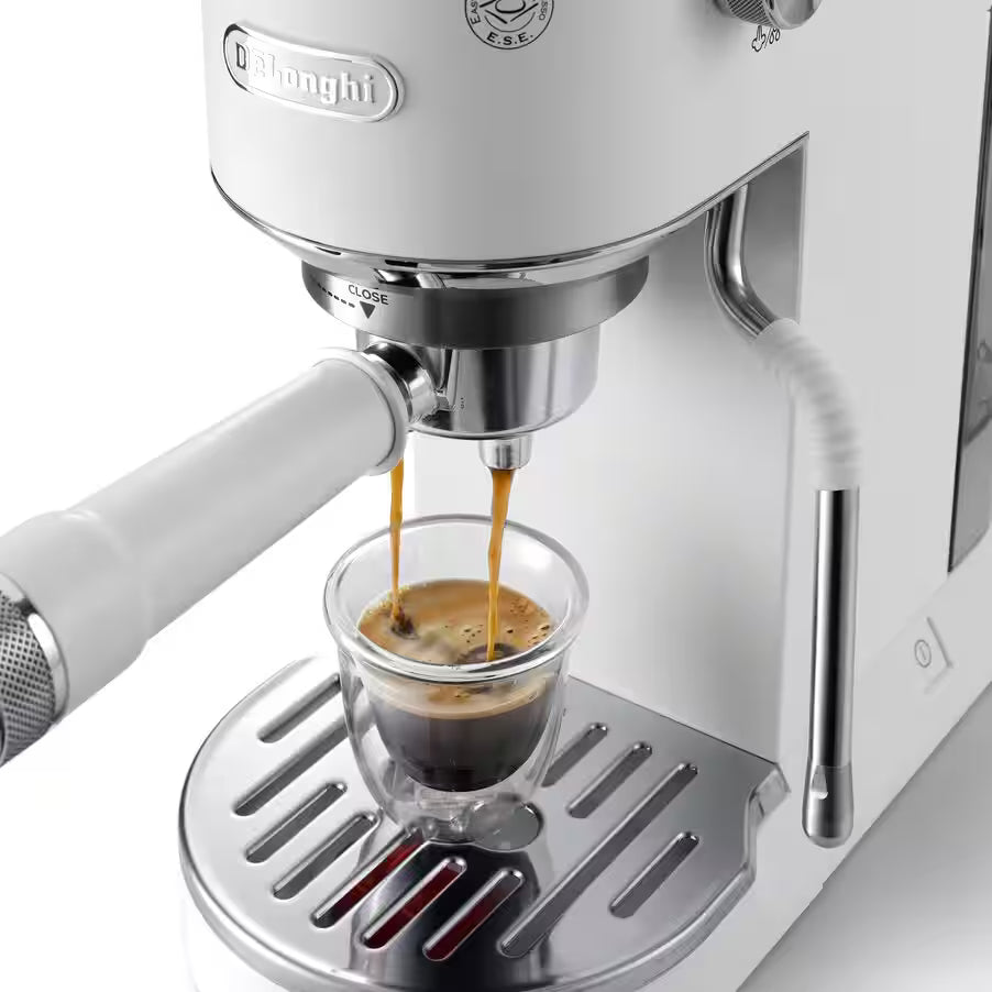 De’Longhi Dedica Duo EC890 Manual Espresso Machine – 15 Bar, Digital Touch, Cold Brew, Steam Wand (Pink / Green / Stainless Steel / White)-13