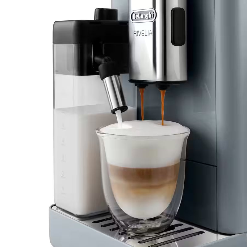 De’Longhi Rivelia Automatic Coffee Machine (EXAM440.55 Series) – 18+ One-Touch Drinks, Dual Bean Hoppers & LatteCrema System (Black/Grey/White)-6