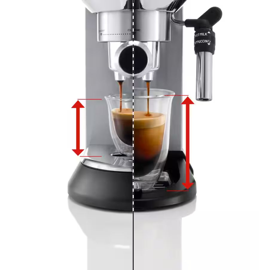 De’Longhi Dedica EC685 Series – Manual Espresso Machine with Cappuccino System, 15 Bar Pressure, Thermoblock Heating (Black, Grey, Red & White)-16