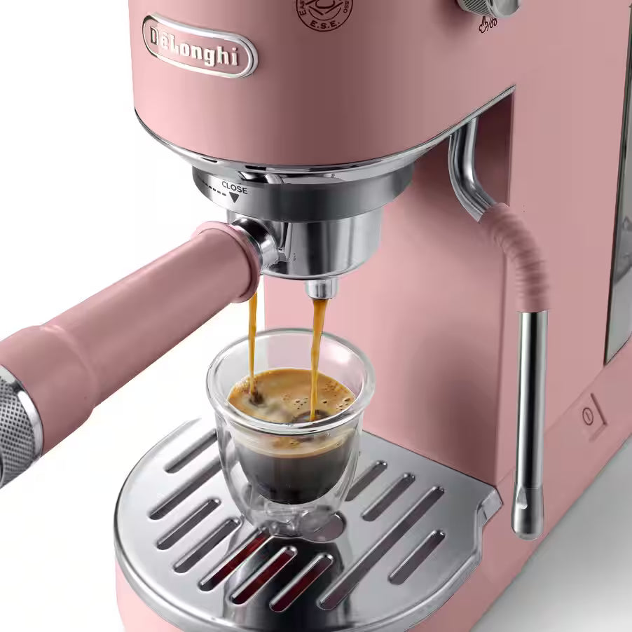 De’Longhi Dedica Duo EC890 Manual Espresso Machine – 15 Bar, Digital Touch, Cold Brew, Steam Wand (Pink / Green / Stainless Steel / White)-23