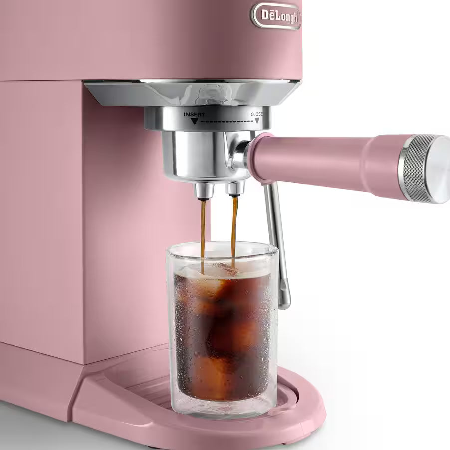 De’Longhi Dedica Duo EC890 Manual Espresso Machine – 15 Bar, Digital Touch, Cold Brew, Steam Wand (Pink / Green / Stainless Steel / White)-24