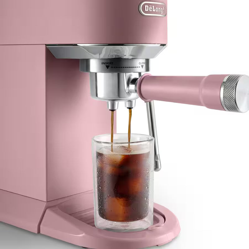 De’Longhi Dedica Duo EC890 Manual Espresso Machine – 15 Bar, Digital Touch, Cold Brew, Steam Wand (Pink / Green / Stainless Steel / White)-24