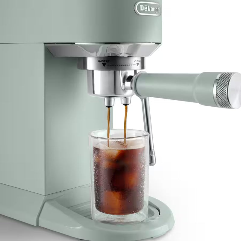 De’Longhi Dedica Duo EC890 Manual Espresso Machine – 15 Bar, Digital Touch, Cold Brew, Steam Wand (Pink / Green / Stainless Steel / White)-33
