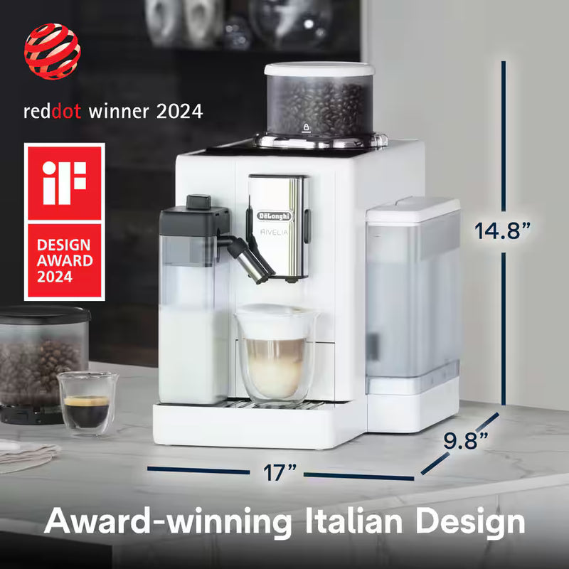 De’Longhi Rivelia Automatic Coffee Machine (EXAM440.55 Series) – 18+ One-Touch Drinks, Dual Bean Hoppers & LatteCrema System (Black/Grey/White)-13