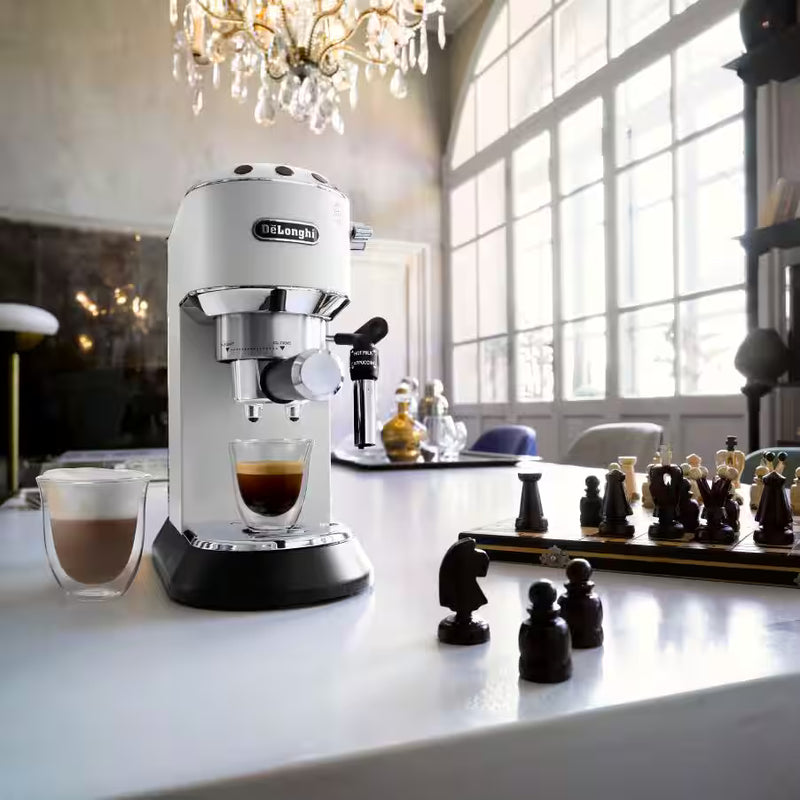 De’Longhi Dedica EC685 Series – Manual Espresso Machine with Cappuccino System, 15 Bar Pressure, Thermoblock Heating (Black, Grey, Red & White)-24
