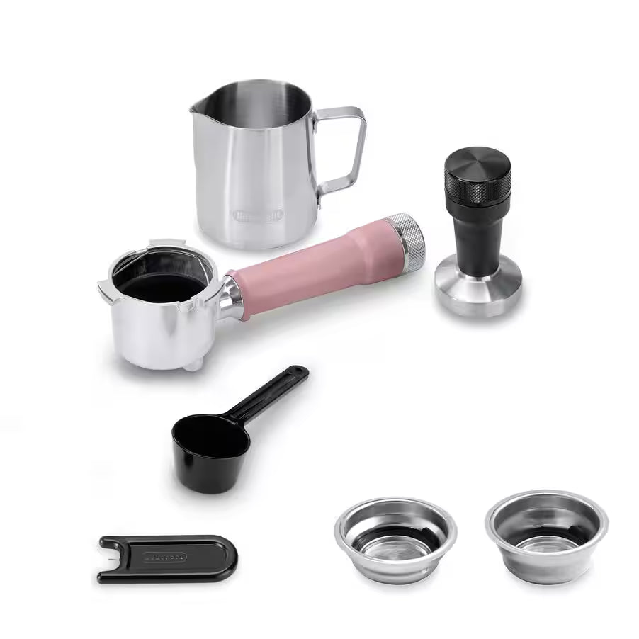 De’Longhi Dedica Duo EC890 Manual Espresso Machine – 15 Bar, Digital Touch, Cold Brew, Steam Wand (Pink / Green / Stainless Steel / White)-25