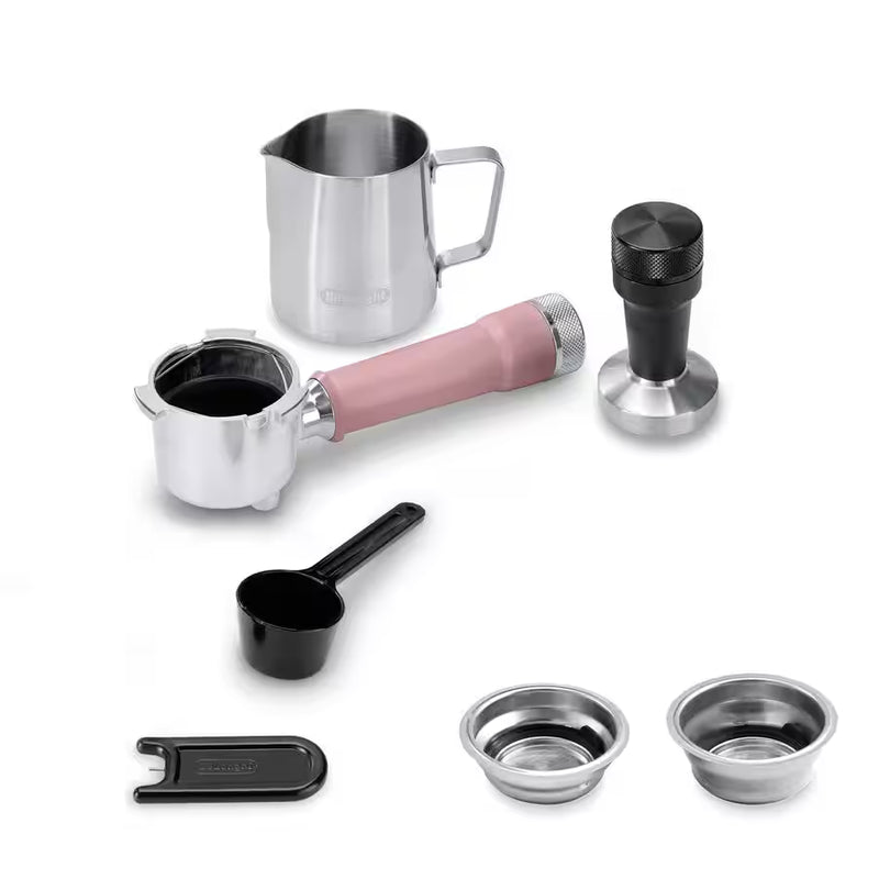 De’Longhi Dedica Duo EC890 Manual Espresso Machine – 15 Bar, Digital Touch, Cold Brew, Steam Wand (Pink / Green / Stainless Steel / White)-25