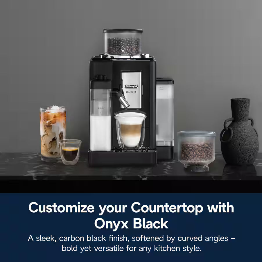 De’Longhi Rivelia Automatic Coffee Machine (EXAM440.55 Series) – 18+ One-Touch Drinks, Dual Bean Hoppers & LatteCrema System (Black/Grey/White)-24