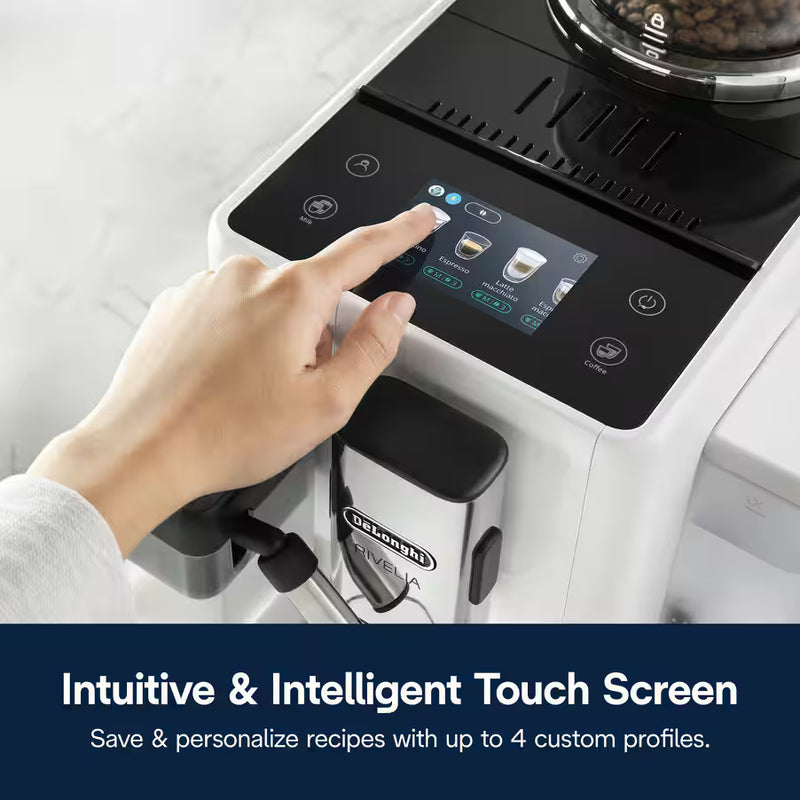 De’Longhi Rivelia Automatic Coffee Machine (EXAM440.55 Series) – 18+ One-Touch Drinks, Dual Bean Hoppers & LatteCrema System (Black/Grey/White)-15
