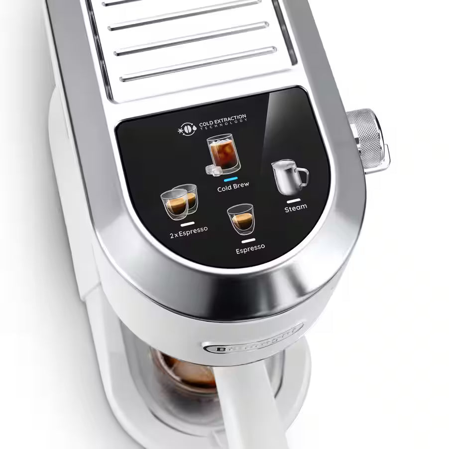 De’Longhi Dedica Duo EC890 Manual Espresso Machine – 15 Bar, Digital Touch, Cold Brew, Steam Wand (Pink / Green / Stainless Steel / White)-18