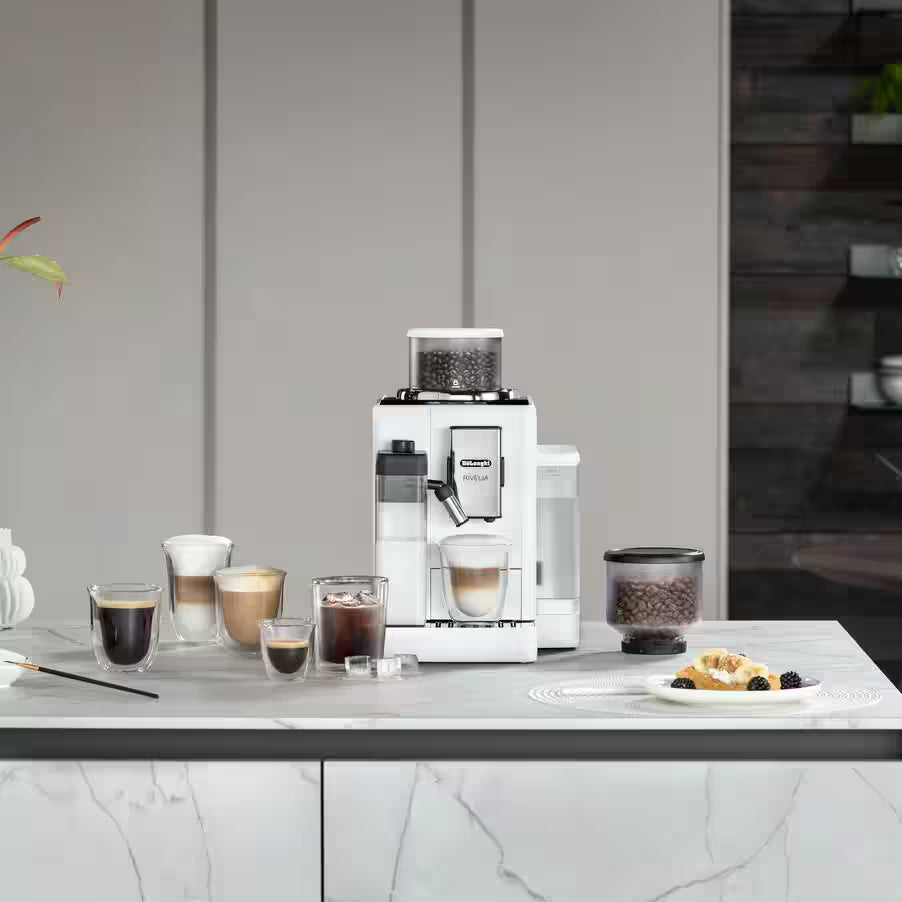 De’Longhi Rivelia Automatic Coffee Machine (EXAM440.55 Series) – 18+ One-Touch Drinks, Dual Bean Hoppers & LatteCrema System (Black/Grey/White)-16