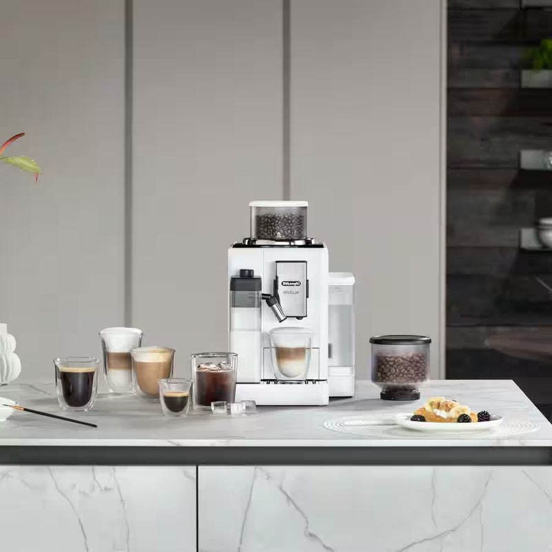De’Longhi Rivelia Automatic Coffee Machine (EXAM440.55 Series) – 18+ One-Touch Drinks, Dual Bean Hoppers & LatteCrema System (Black/Grey/White)-16