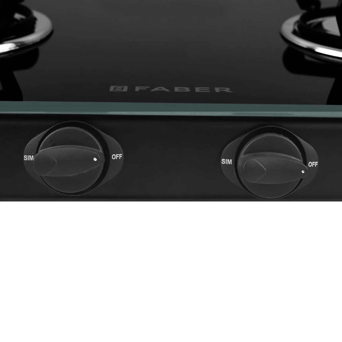 Faber HOB Cooktop Jumbo 2BB BK – 2 Burner Built-in Gas Hob with Brass Burners & Jumbo Burner | Manual Ignition | MS Powder Coated Finish-5