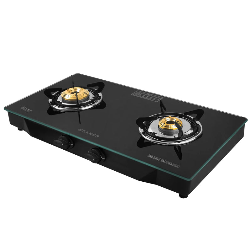 Faber HOB Cooktop Jumbo 2BB BK – 2 Burner Built-in Gas Hob with Brass Burners & Jumbo Burner | Manual Ignition | MS Powder Coated Finish-3