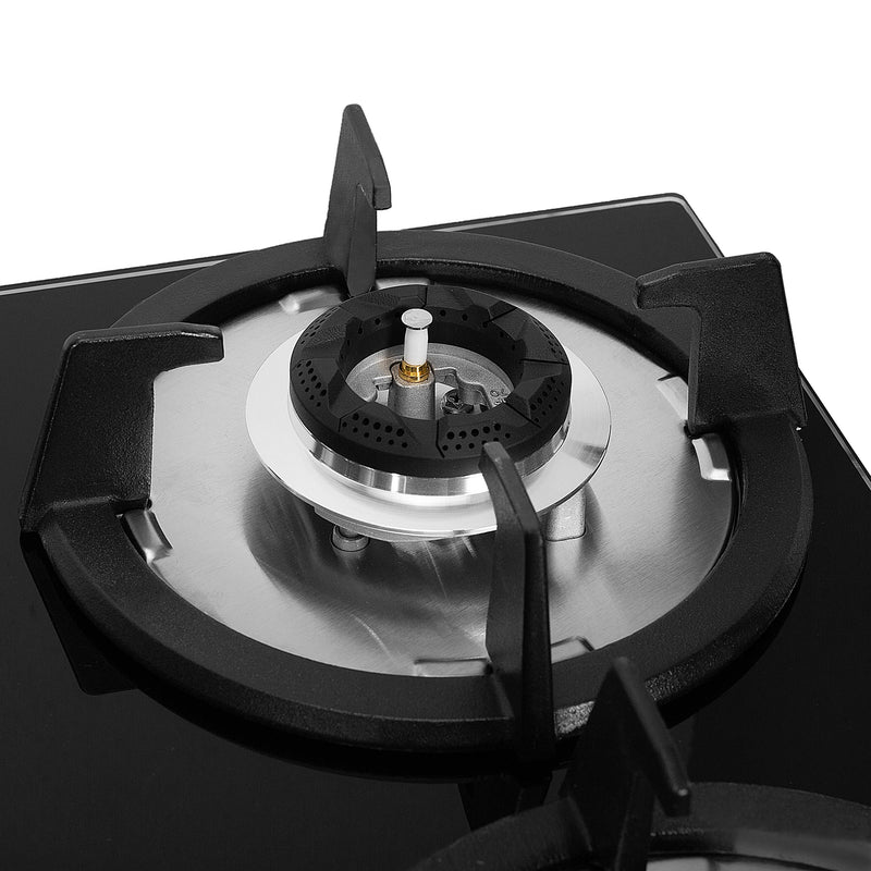 Faber HOB SUPERIA HT905 BR AI N – 5-Burner Brass Gas Hob, Toughened Black Glass, Auto Ignition, 90cm-12
