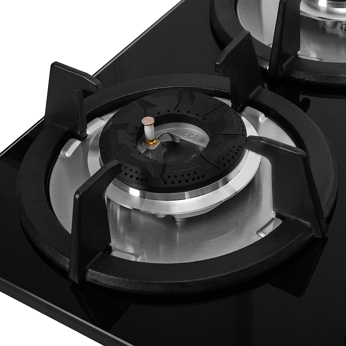 Faber HOB SUPERIA HT905 BR AI N – 5-Burner Brass Gas Hob, Toughened Black Glass, Auto Ignition, 90cm-7