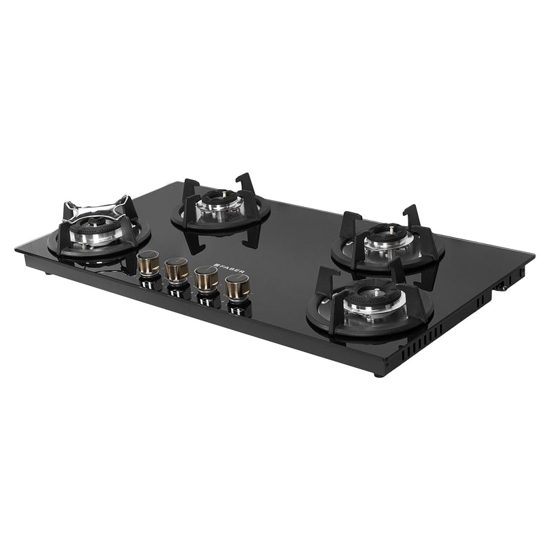 Faber HOB SUPERIA HT904 BR AI N – 4-Burner Brass Gas Hob, Toughened Black Glass, Auto Ignition, 90cm-11