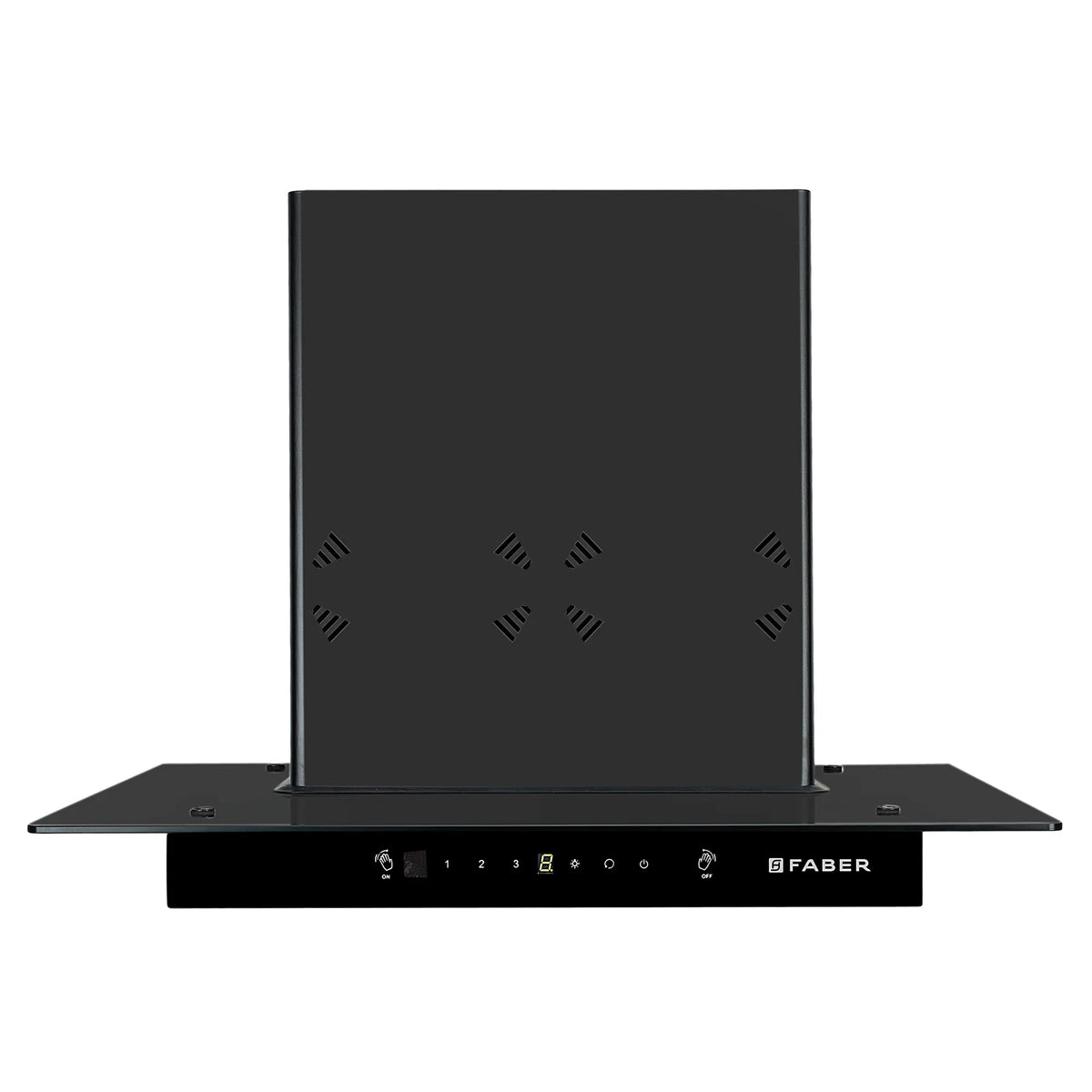 Faber Cosmos 3D HC SC BK BF 60 cm Wall-Mounted Chimney – 1400 m³/hr Suction, Baffle Filter & Auto-Clean