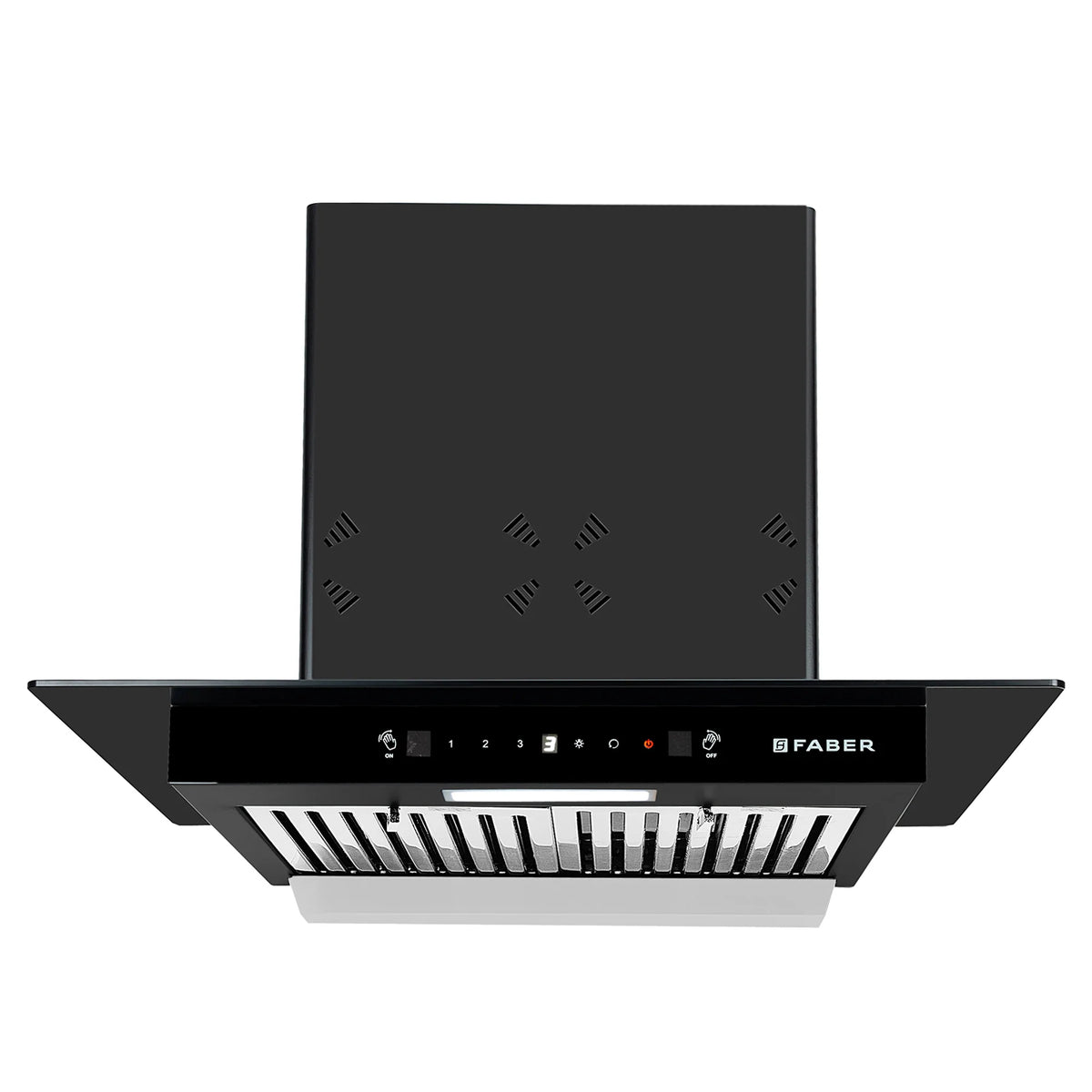 Faber Cosmos 3D HC SC BK BF 60 cm Wall-Mounted Chimney – 1400 m³/hr Suction, Baffle Filter & Auto-Clean-3