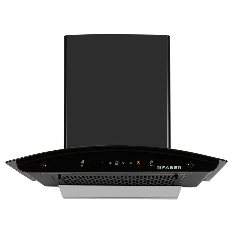Faber Mystic BLDC FL HC BK  Wall-Mounted Chimney – 1500 m³/hr Suction, Heat Auto-Clean, Touch & Gesture Control-2