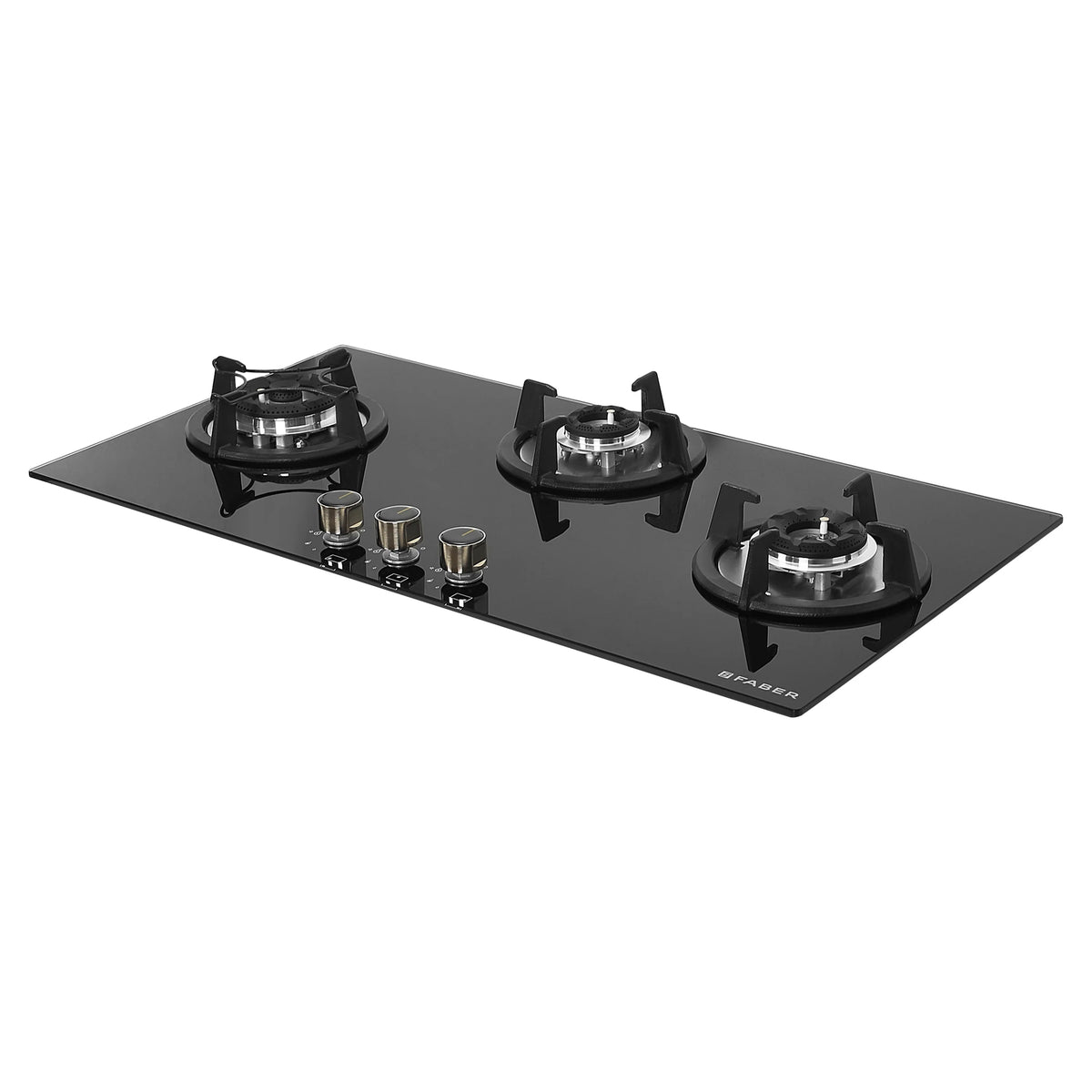 Faber HOB SUPERIA HT903 BR AI N – 3-Burner Brass Gas Hob, Toughened Black Glass, Auto Ignition, 90cm-13