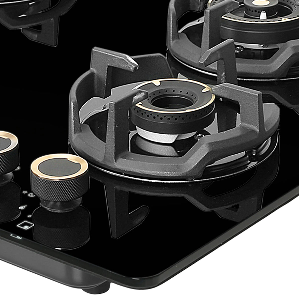 Faber Hob Experia HT704 ALU AI 70 cm Built-In Gas Hob – 4 Brass Burners, Auto-Electric Ignition & Premium Glass Top-5