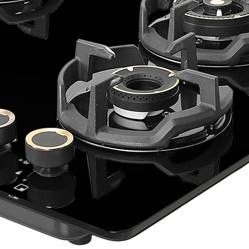 Faber Hob Experia HT704 ALU AI 70 cm Built-In Gas Hob – 4 Brass Burners, Auto-Electric Ignition & Premium Glass Top-5